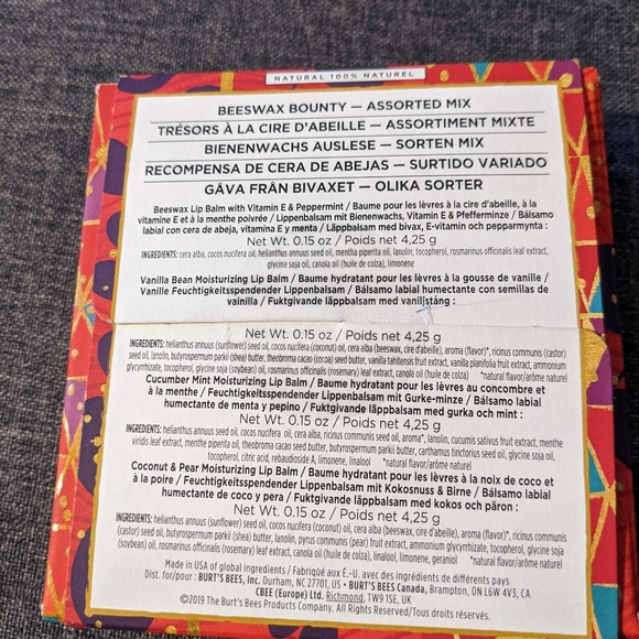 Burt's bees assortment mixte pack of 4 lip balm - Picture 4 of 4